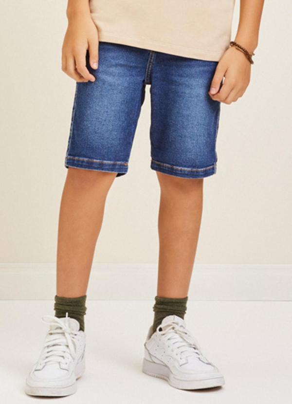 Youccie - Bermuda Jeans Azul Escuro Azul