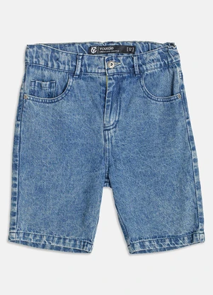 Youccie - Bermuda Jeans Azul Escuro Azul - YOUCCIE