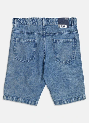 Youccie - Bermuda Jeans Azul Escuro Azul - YOUCCIE