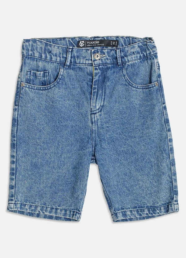 Youccie - Bermuda Jeans Azul Escuro Azul