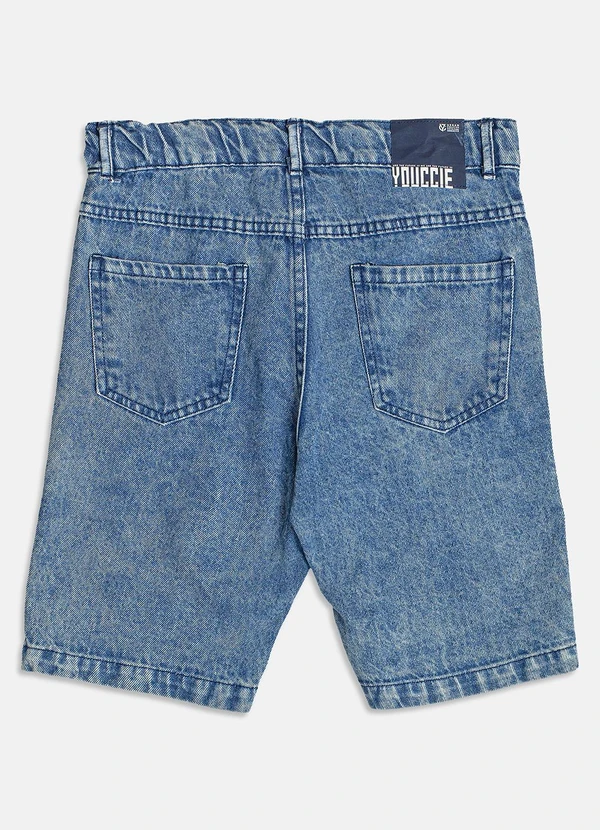 Youccie - Bermuda Jeans Azul Escuro Azul 2