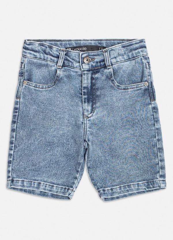 Youccie - Bermuda Jeans Básica Azul