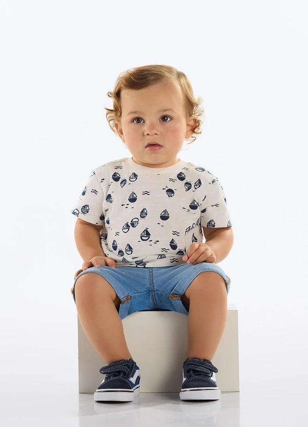 Quimby - Bermuda Jeans Bebê Menino Azul 3