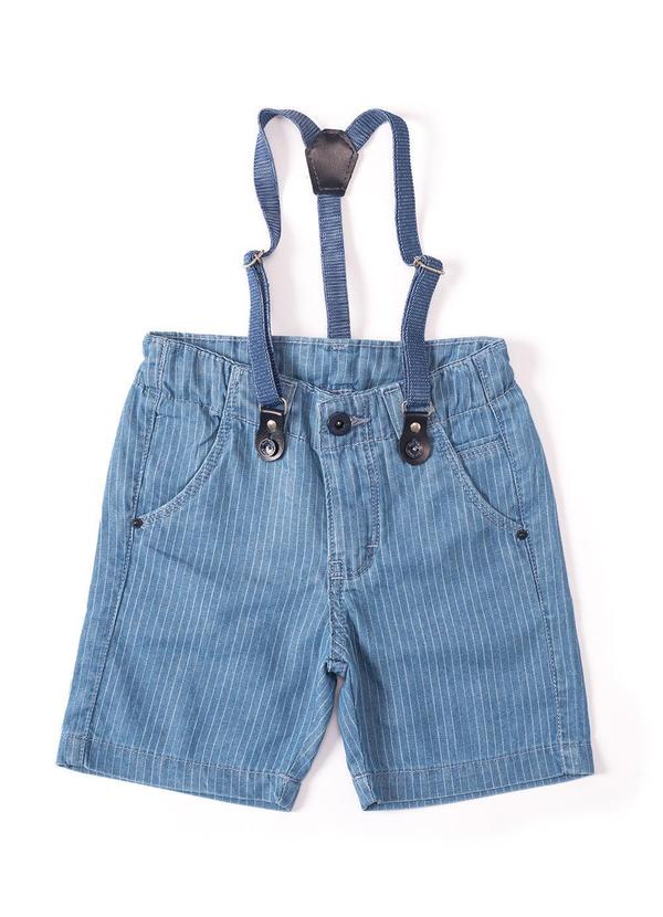 Sun Place - Bermuda Jeans Bebê Menino Chino Azul