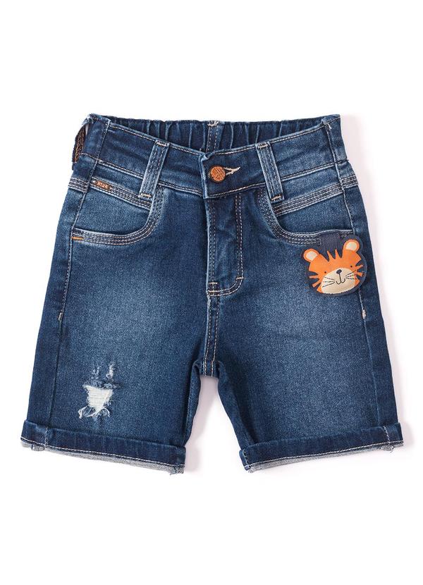Sun Place - Bermuda Jeans Bebê Menino Slim Azul