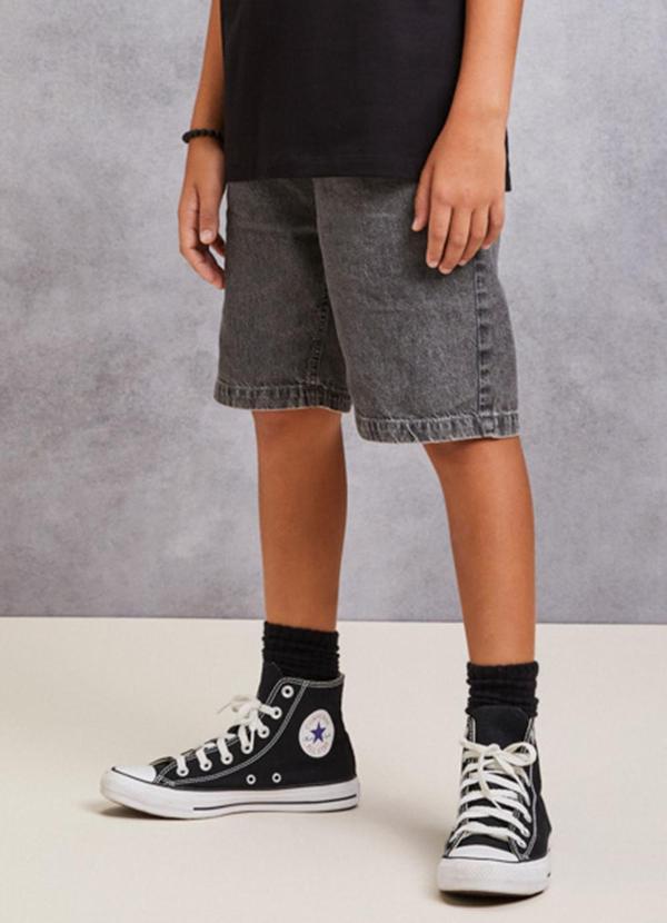 Youccie - Bermuda Jeans Black Preto