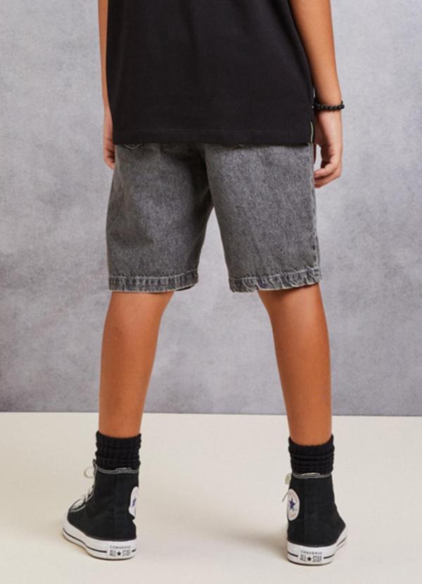 Youccie - Bermuda Jeans Black Preto 2