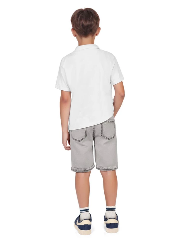 Fkn Play Denim - Bermuda Jeans Cinza 3