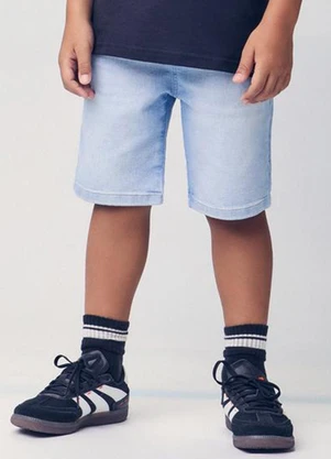 Youccie - Bermuda Jeans com Cadarço Azul - YOUCCIE