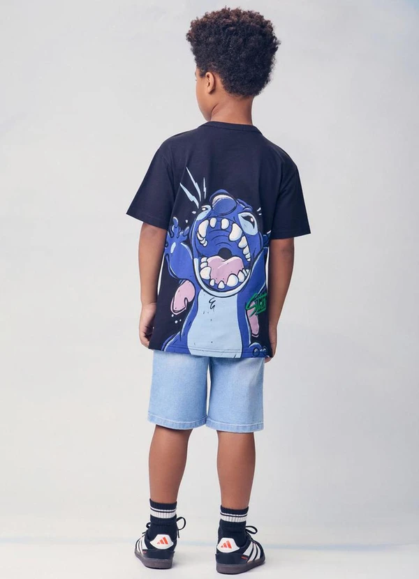 Youccie - Bermuda Jeans com Cadarço Azul 4