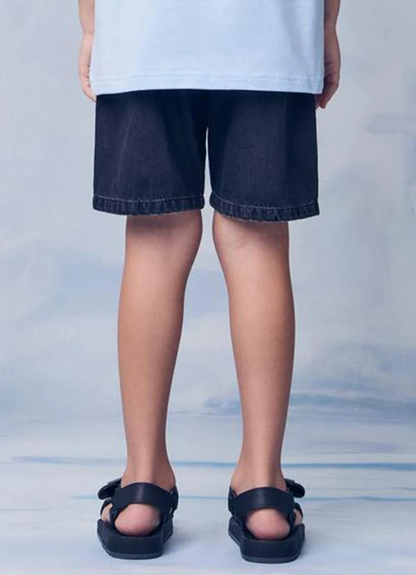 Youccie - Bermuda Jeans com Cadarço Preto 2