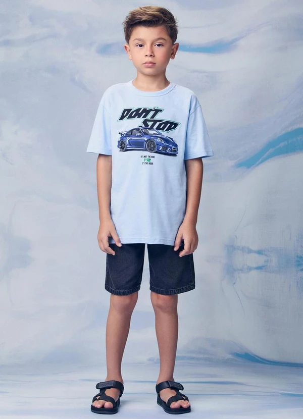 Youccie - Bermuda Jeans com Cadarço Preto 3