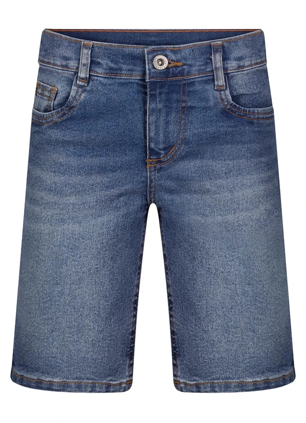 Alakazoo - Bermuda Jeans com Elastano e Bolsos Azul 4