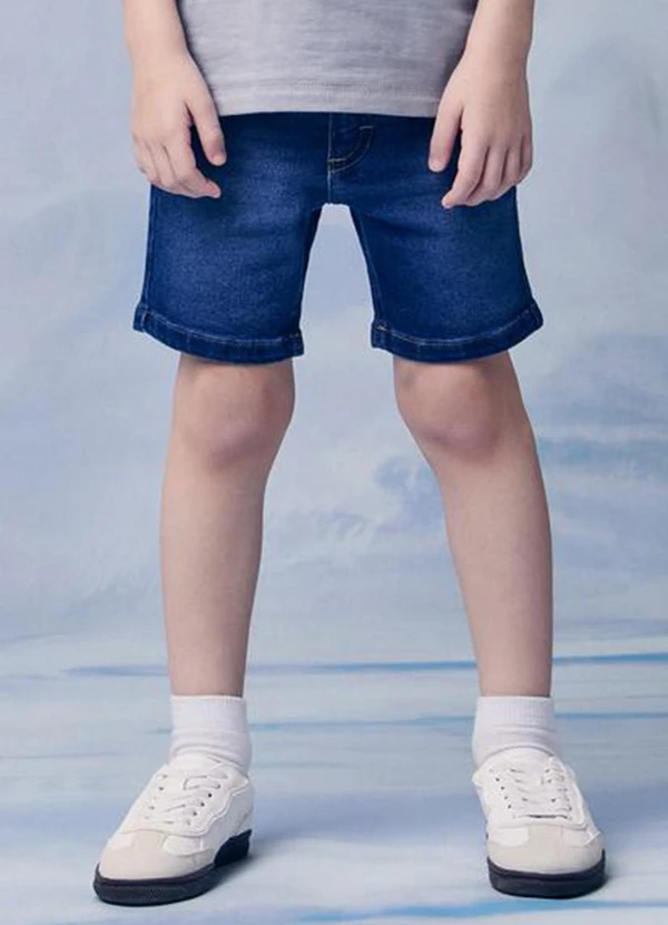 Youccie - Bermuda Jeans Escuro Azul 1