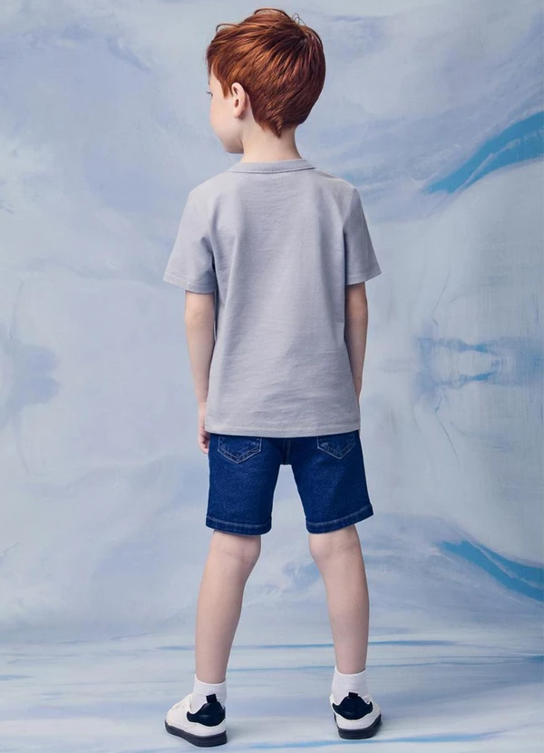 Youccie - Bermuda Jeans Escuro Azul 4