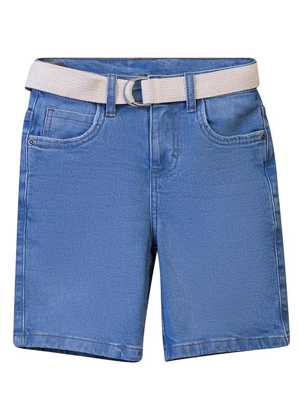 Carinhoso - Bermuda Jeans Estonado Azul 3