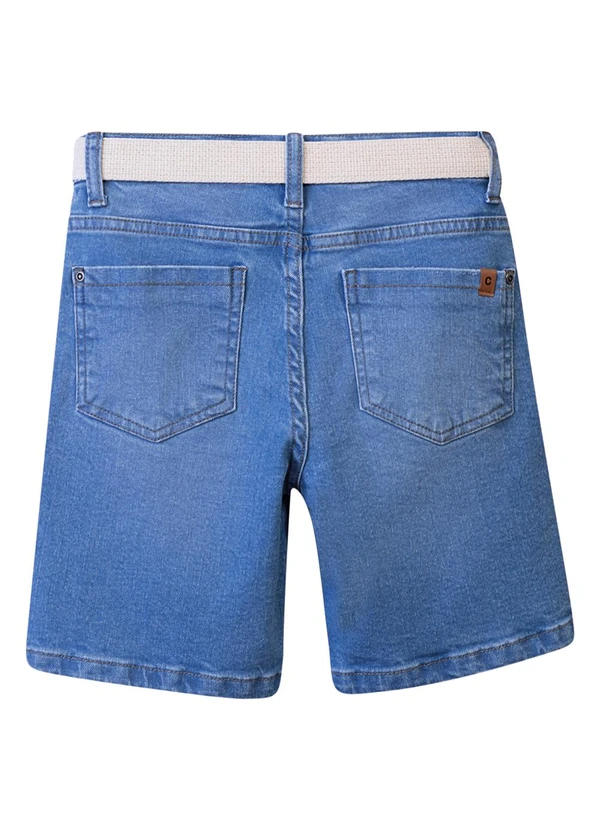 Carinhoso - Bermuda Jeans Estonado Azul 4