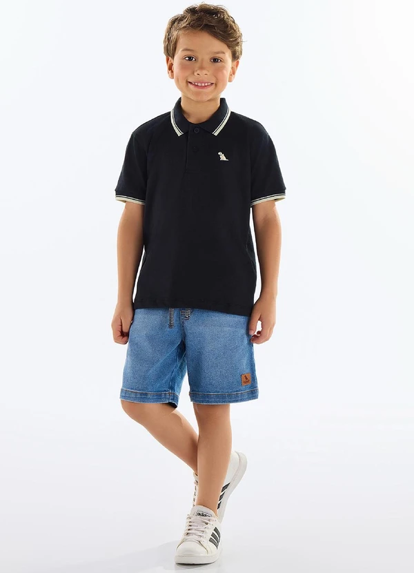 Quimby - Bermuda Jeans Infantil Masculina Azul 2