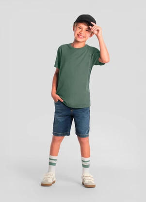 Brandili - Bermuda Jeans Infantil Menino Azul - BRANDILI