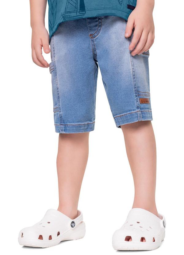 Quimby - Bermuda Jeans Infantil para Menino Azul