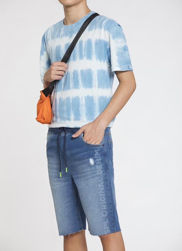 Sun Place - Bermuda Jeans Juvenil Masculina Jogger Azul 5