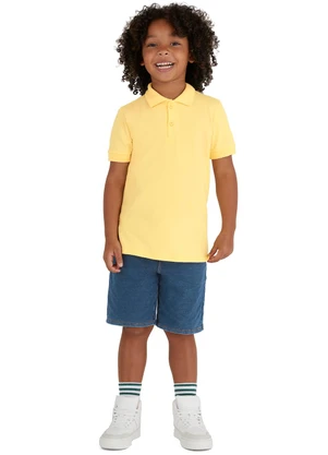Malwee Kids - Bermuda Jeans Moletom Azul Escuro - MALWEE KIDS