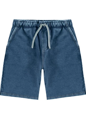 Malwee Kids - Bermuda Jeans Moletom Azul - MALWEE KIDS