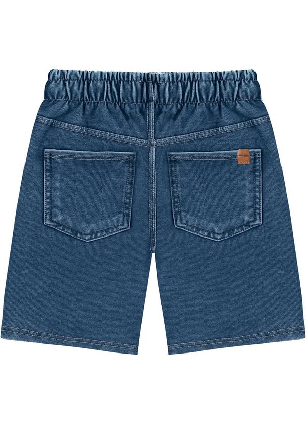 Malwee Kids - Bermuda Jeans Moletom Azul