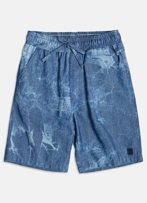Youccie - Bermuda Jeans Tie Dye Azul