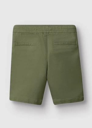 Carinhoso - Bermuda Jogger em Sarja Verde Musgo - CARINHOSO