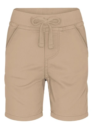 Alakazoo - Bermuda Jogging em Sarja com Elastano Bege - ALAKAZOO