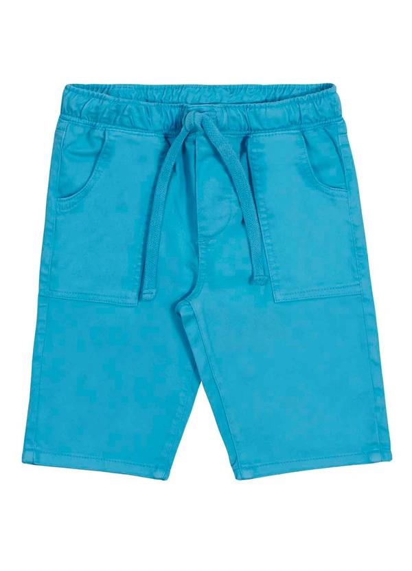Alakazoo - Bermuda Jogging Infantil Sarja Elastano Azul