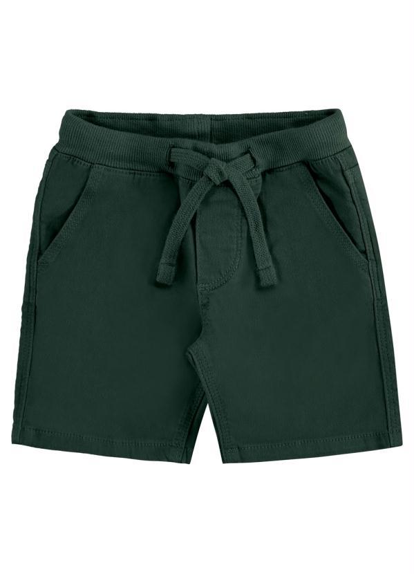 Alakazoo - Bermuda Jogging Sarja com Elastano Verde