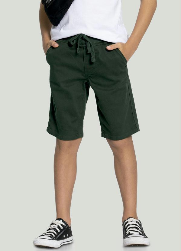 Alakazoo - Bermuda Jogging Sarja com Elastano Verde 1