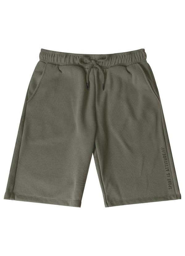 Minty - Bermuda Juvenil em Malhão Masculina Verde