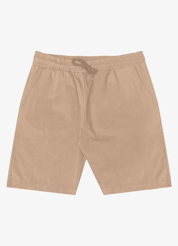 Minty - Bermuda Juvenil em Sarja Masculina Marrom