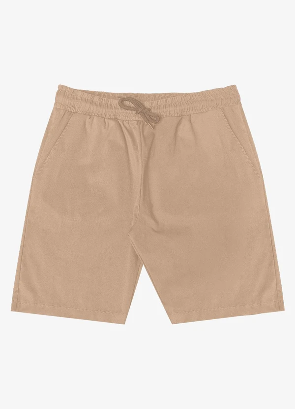 Minty - Bermuda Juvenil em Sarja Masculina Marrom