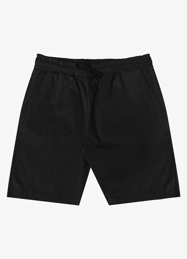 Minty - Bermuda Juvenil em Sarja Masculina Preto
