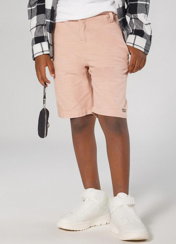 Sun Place - Bermuda Juvenil Masculina Chino Rosa