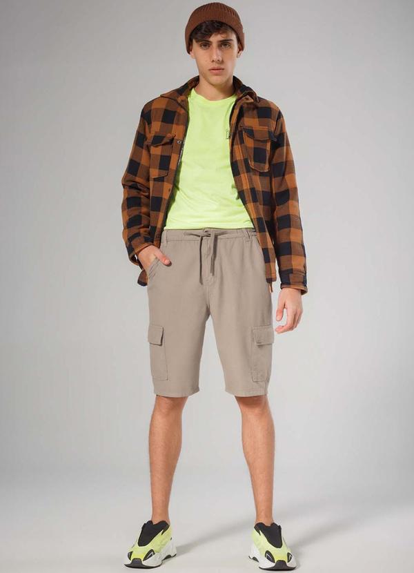 Sun Place - Bermuda Juvenil Masculina Jogger Bege 2