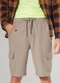 Sun Place - Bermuda Juvenil Masculina Jogger Bege - variação: Bege