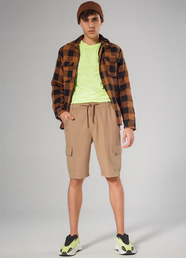 Sun Place - Bermuda Juvenil Masculina Jogger Marrom 3