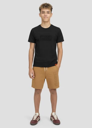 Based. - Bermuda Juvenil Moletinho com Bolsos Marrom - BASED.