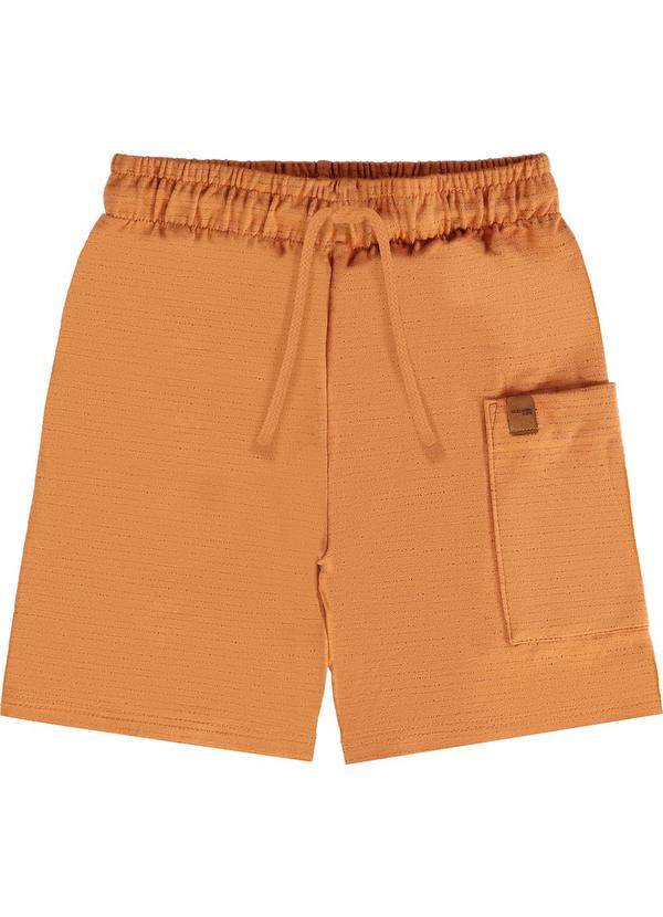 Malwee Kids - Bermuda Laranja Comfort Texturizada 2