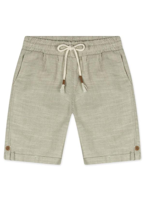 Marisol - Bermuda Linho Infantil Masculina Bege