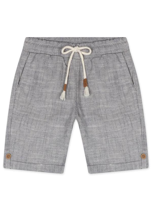 Marisol - Bermuda Linho Infantil Masculina Cinza