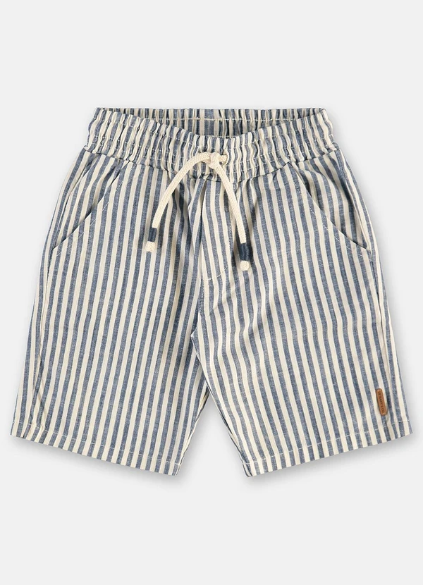 Up Baby - Bermuda Listrada Infantil Up Baby Azul 4