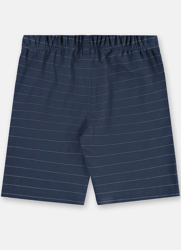 Up Baby - Bermuda Malha Risca Giz Azul 4