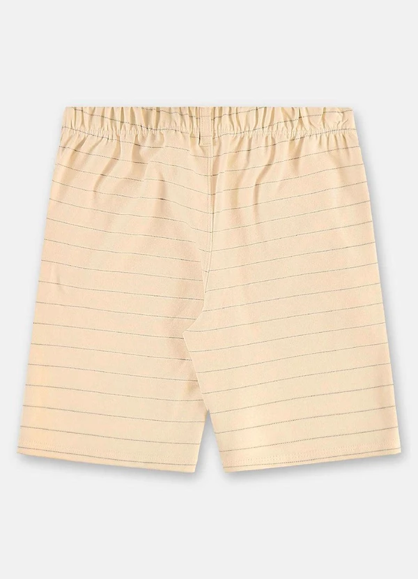 Up Baby - Bermuda Malha Risca Giz Bege 4