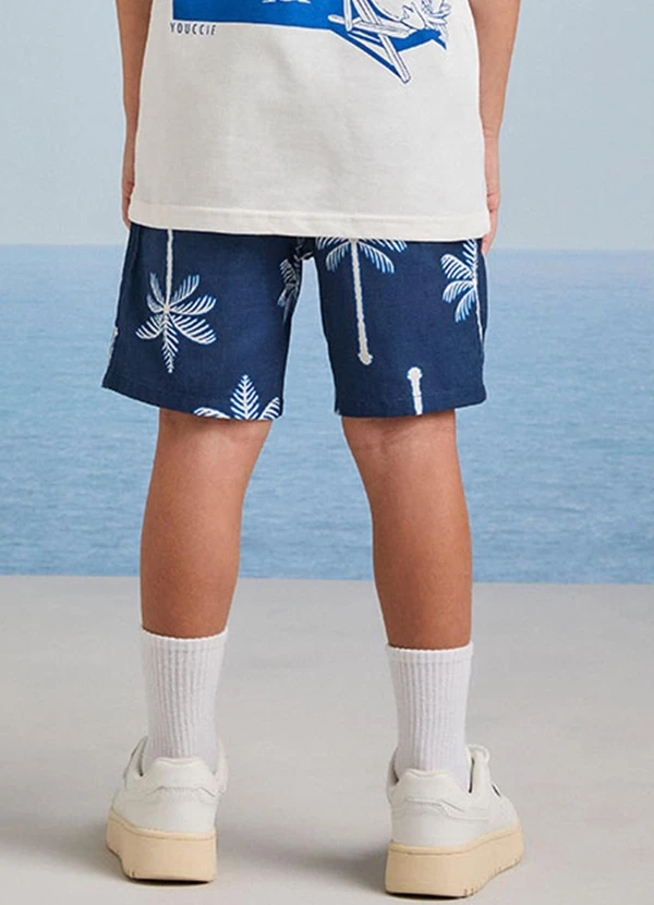 Youccie - Bermuda Marinho com Coqueiros Marinho 2